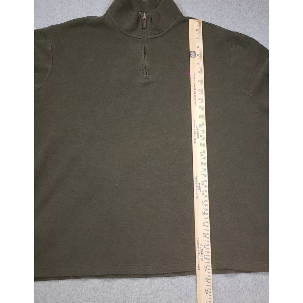Polo Ralph Lauren Estate Rib Quarter Zip Sweater Mens Green Size XL Pullover - Picture 4 of 11